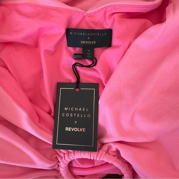 Michael Costello x Revolve - NWT Kurt Mini Dress in Pink Sz M - Picture 12 of 12